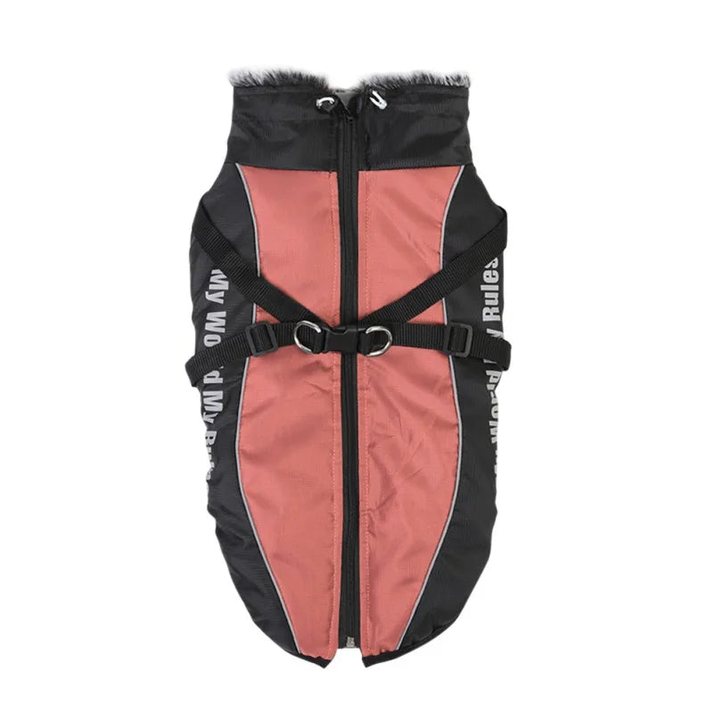 Waterproof Winter Dog Coat with Harness
