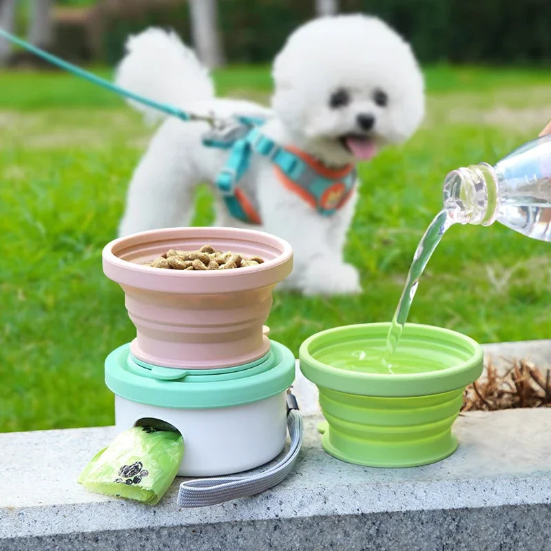 Portable 3-in-1 Pet Water Bottle & Waste Bag Dispenser